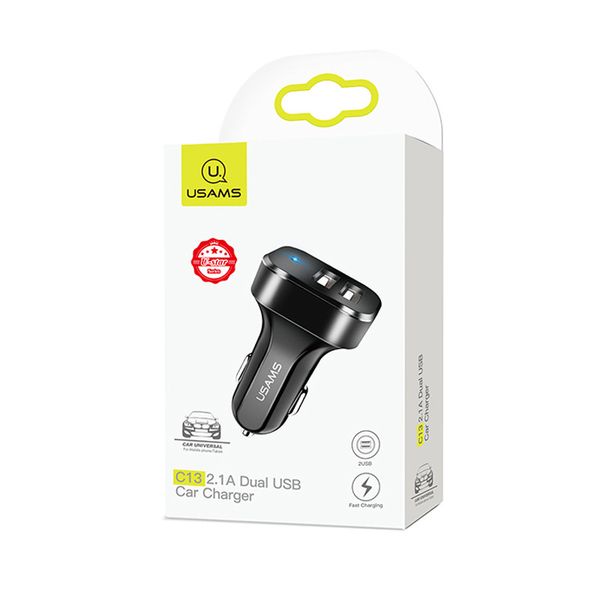 АЗП USAMS US-CC087 C13 2.1A Dual USB Car Charger 34521 фото