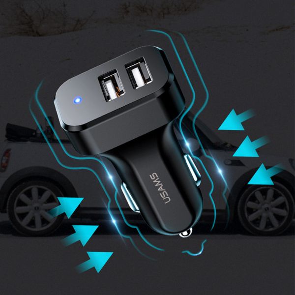 АЗУ USAMS US-CC087 C13 2.1A Dual USB Car Charger 34521 фото