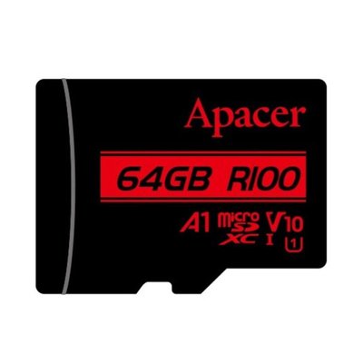 Карта пам'яті Apacer microSDXC (UHS-1) 64Gb class 10 V10 A1 R100MB/s (без адаптера) 72698 фото