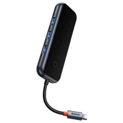 Перехідник Baseus Hub AcmeJoy 4-Port Type-C (USB3.0*3+Type-C PD&Data*1) (WKJZ) 63727 фото