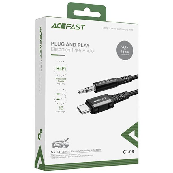 Перехідник Acefast C1-08 USB-C to 3.5mm aluminum alloy 65922 фото