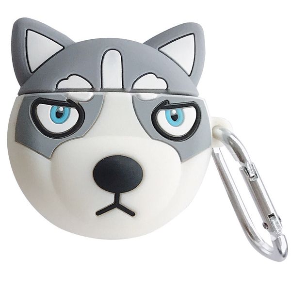 Силиконовый футляр Husky для наушников AirPods 1/2 + карабин 36245 фото