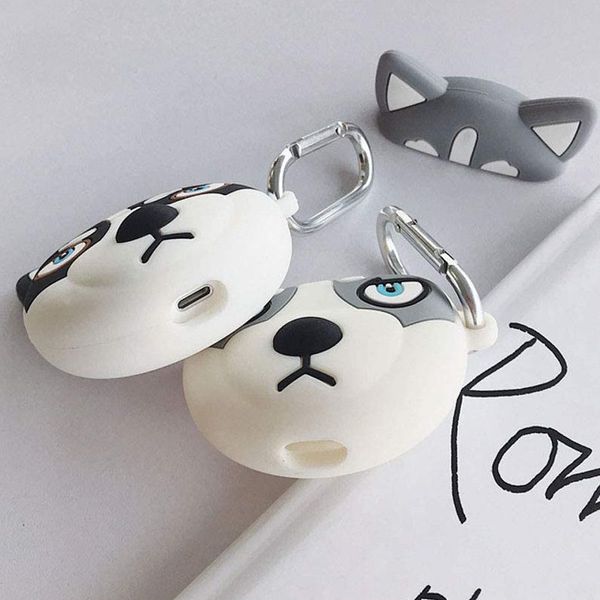 Силиконовый футляр Husky для наушников AirPods 1/2 + карабин 36245 фото