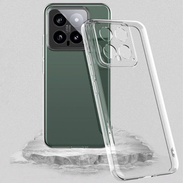 TPU чехол Epic Transparent 1,5mm Full Camera для Xiaomi 14 Pro 69233 фото