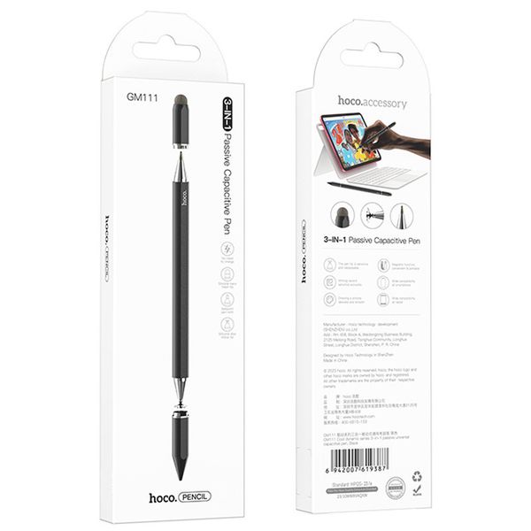 Стилус Hoco GM111 Cool Dynamic series 3in1 Passive Universal Capacitive Pen 68896 фото