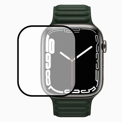 Полімерна плівка 3D (full glue) (тех.пак) для Apple Watch Series 7/8/9 41mm 50414 фото