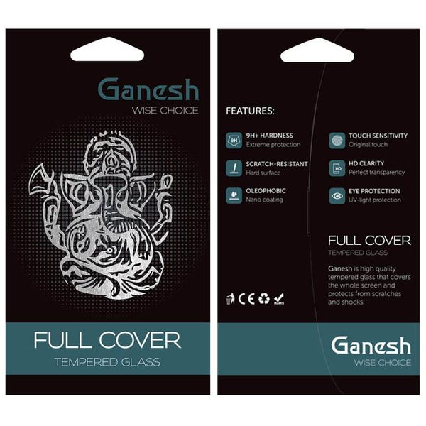 Защитное стекло Ganesh (Full Cover) для Apple iPhone 15 Plus / 16 Plus (6.7") 65491 фото