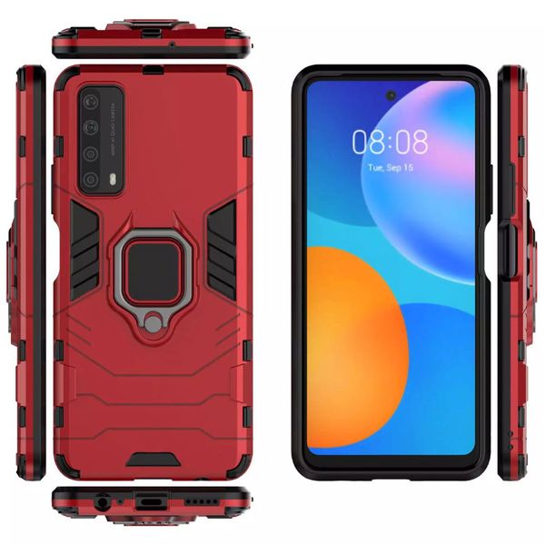 Ударопрочный чехол Transformer Ring for Magnet для Huawei P Smart (2021) 40453 фото