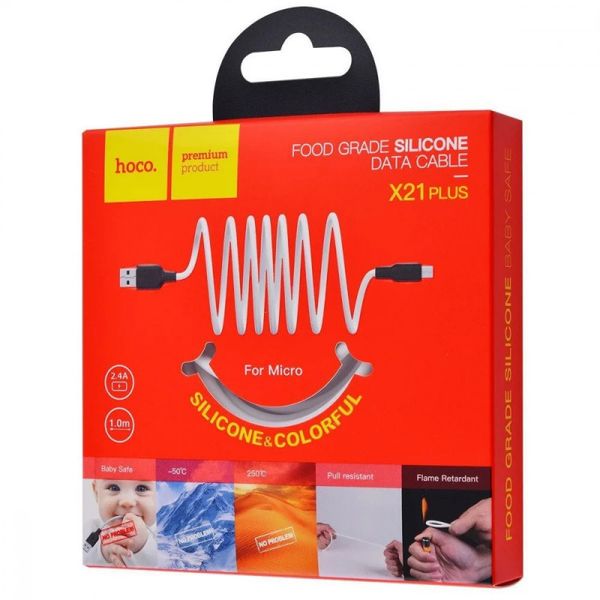 Дата кабель Hoco X21 Plus Silicone MicroUSB Cable (1m) 35239 фото