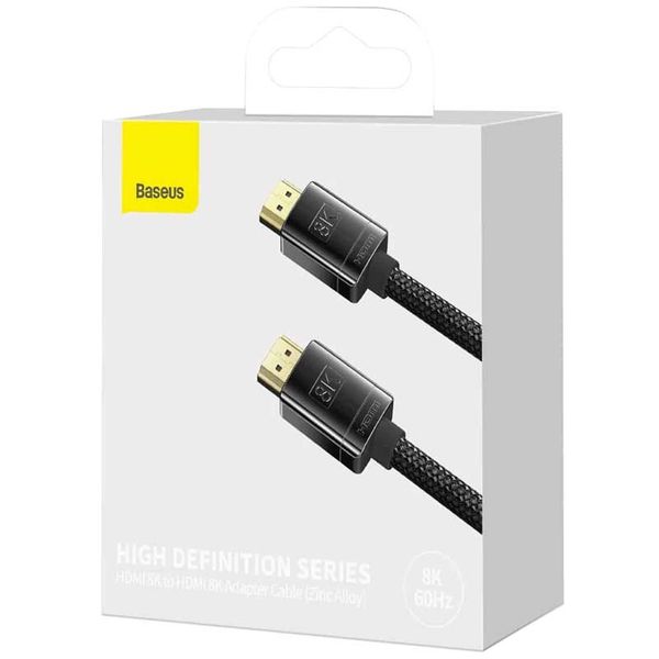 Дата кабель Baseus HDMI High Definition Series 8KHDMI To 8KHDMI (Zinc alloy) (1m) (WKGQ000001)) 66282 фото