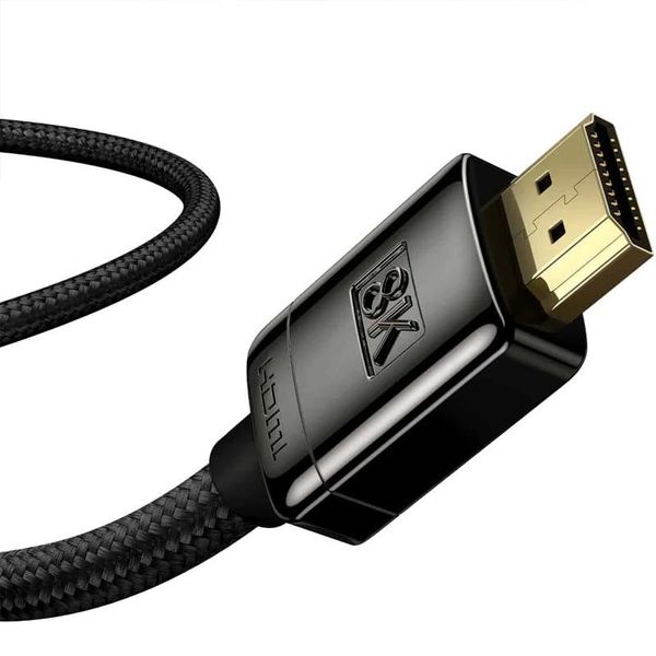 Дата кабель Baseus HDMI High Definition Series 8KHDMI To 8KHDMI (Zinc alloy) (1m) (WKGQ000001)) 66282 фото