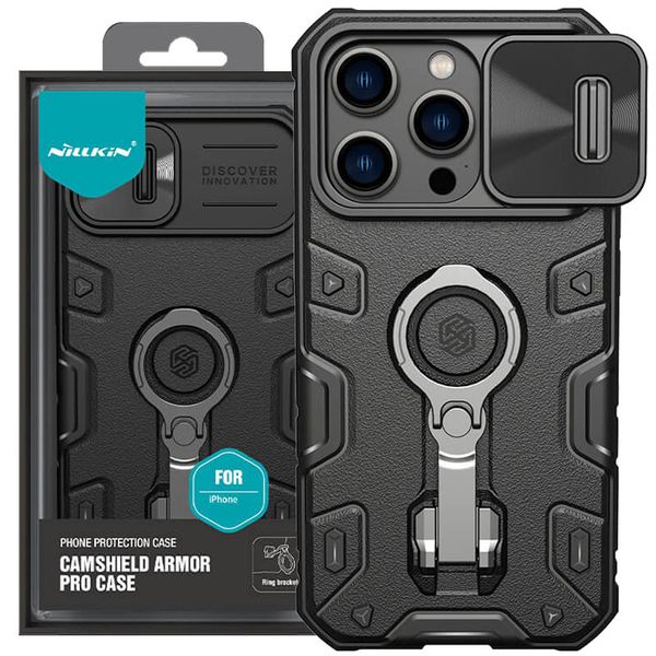 TPU+PC чохол Nillkin CamShield Armor Pro no logo (шторка на камеру) для Apple iPhone 14 Pro (6.1") 56037 фото