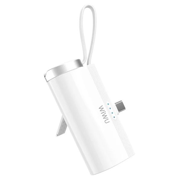 Портативное ЗУ Power Bank WIWU W026 2 in 1 Type-C с БЗУ For Apple Watch 15W 5000 mAh 71980 фото