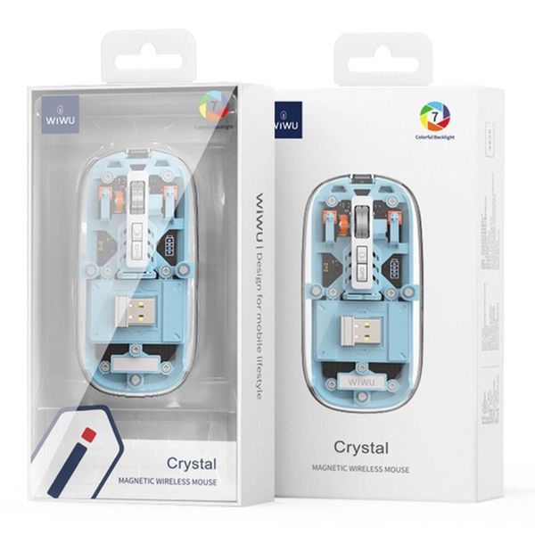 Беспроводная мышь WIWU Crystal WM105 Dual bluetooth+ 2.4G 68532 фото