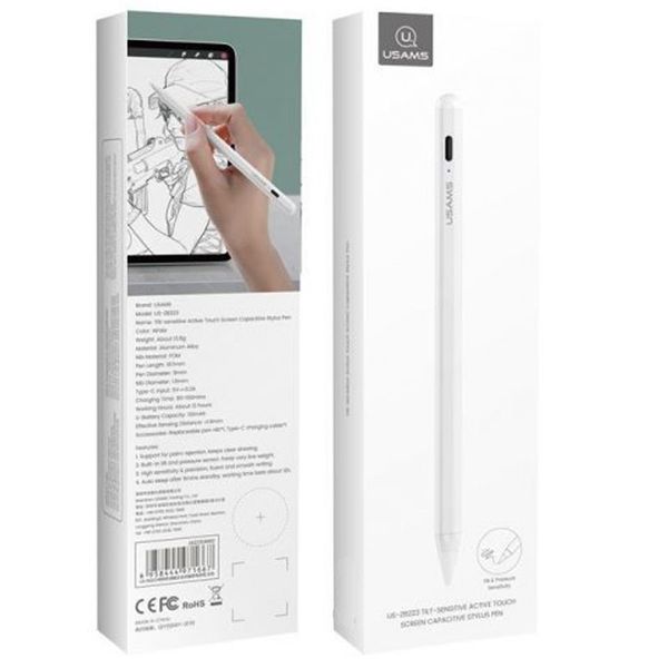 Уцінка Стилус Usams US-ZB223 Tilt-sensitive Active Touch Capacitive for iPad 69839 фото