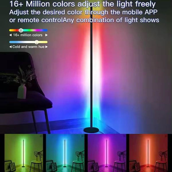 Напольная угловая LED лампа RGB SAL-005B 160cm Bluetooth USB with app 70796 фото