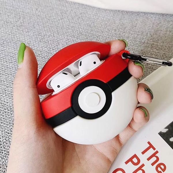 Силиконовый футляр Pokemon series для наушников AirPods + карабин 38645 фото