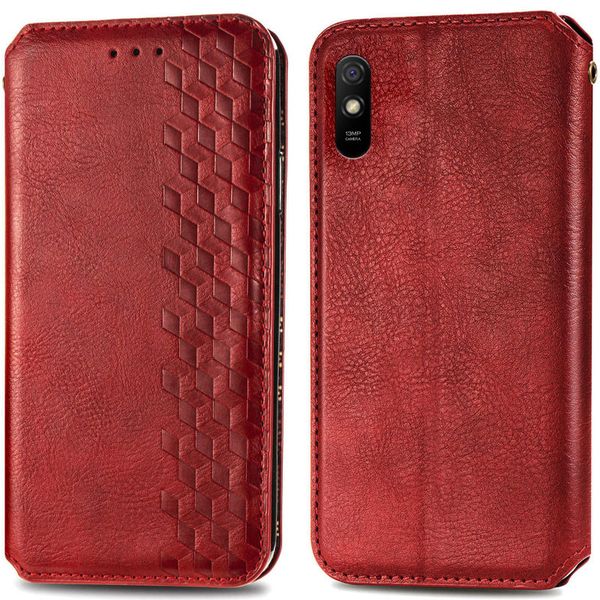 Кожаный чехол книжка GETMAN Cubic (PU) для Xiaomi Redmi 9A 38005 фото