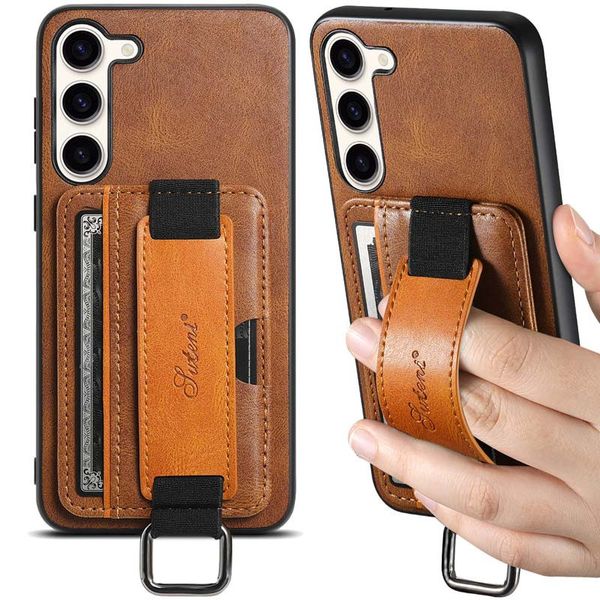 Кожаный чехол Wallet case and straps для Samsung Galaxy A24 4G 70061 фото