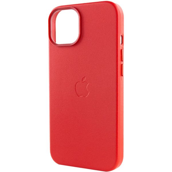 Кожаный чехол Leather Case (AA Plus) with MagSafe для Apple iPhone 14 (6.1") 57473 фото