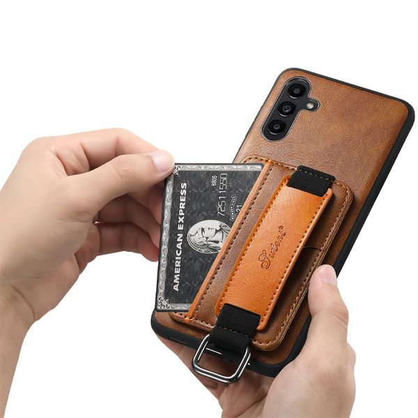 Кожаный чехол Wallet case and straps для Samsung Galaxy A24 4G 70061 фото