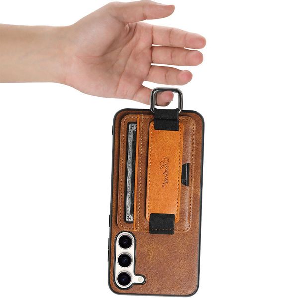 Кожаный чехол Wallet case and straps для Samsung Galaxy A24 4G 70061 фото