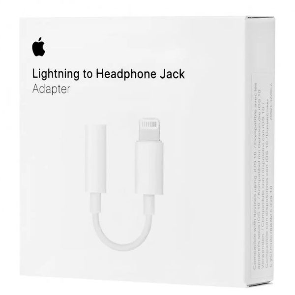 Перехідник Lightning to 3.5 mm Jack Audio Adapter for Apple (AAA) (box) 67833 фото