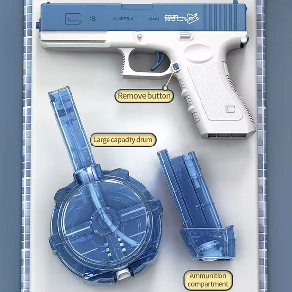 Водяний акумуляторний пістолет Glock Water Gun (250ml) with lithium battery 70617 фото