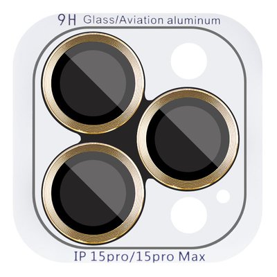 Захисне скло Metal Classic на камеру (в упак.) для Apple iPhone 15 Pro (6.1") / 15 Pro Max (6.7") 65702 фото