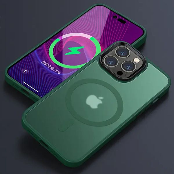 TPU+PC чехол Metal Buttons with MagSafe Colorful для Apple iPhone 15 Pro (6.1") 65603 фото