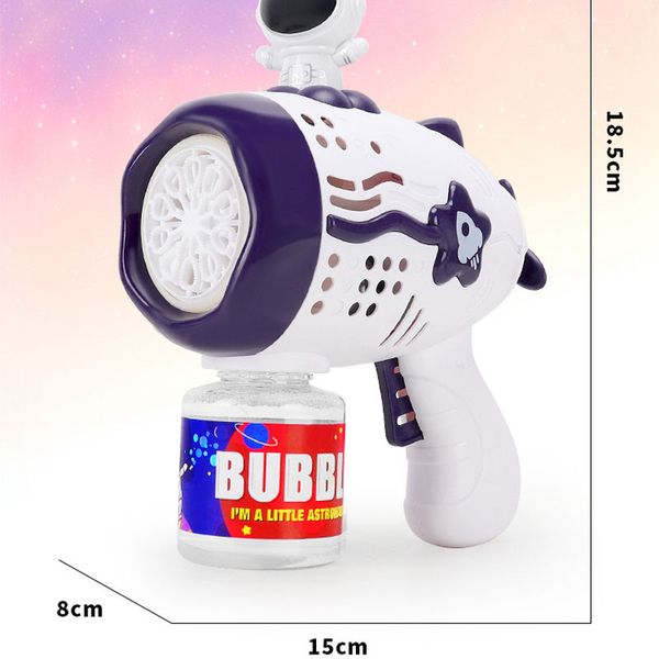 Пистолет с мыльными пузырями Astronaut Bubble Gun Music+50ml bottle (4хАА не входят в комплект) 70619 фото