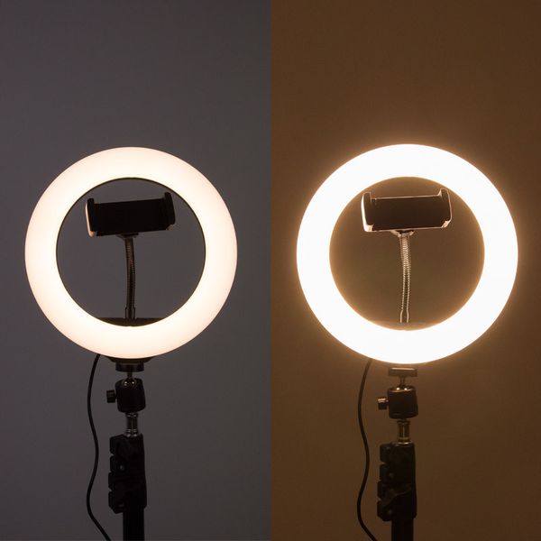 Кольцевая светодиодная LED лампа Arc Ring 10" + tripod 2.1m 65942 фото