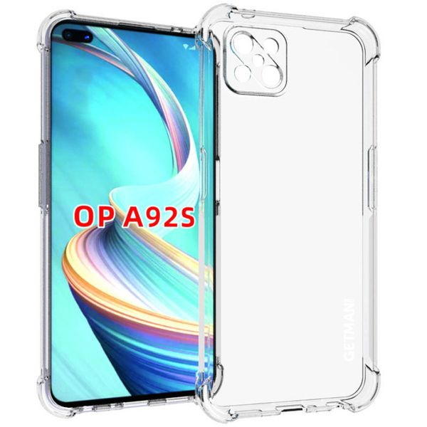 TPU чохол GETMAN Ease logo посилені кути Full Camera для Oppo A92s 71734 фото