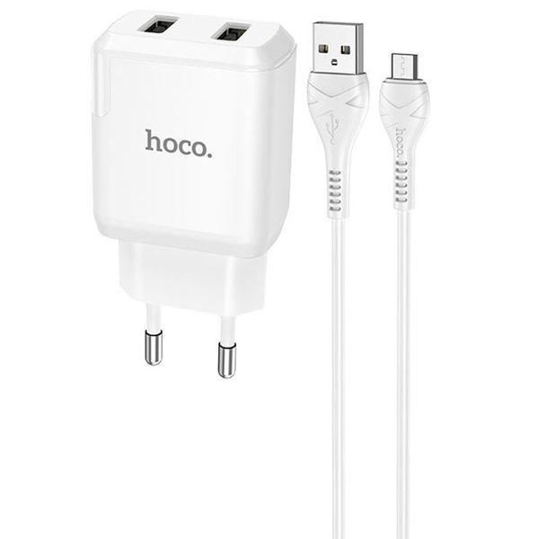 СЗУ HOCO N7 (2USB/2,1A) + USB - MicroUSB 49073 фото