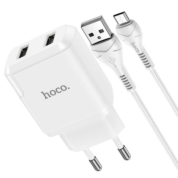 МЗП HOCO N7 (2USB/2,1A) + USB - MicroUSB 49073 фото