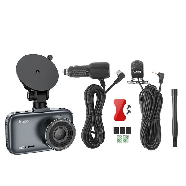 Відеореєстратор Hoco DV6 Driving recorder with 3-inch display (with rear camera) 69156 фото