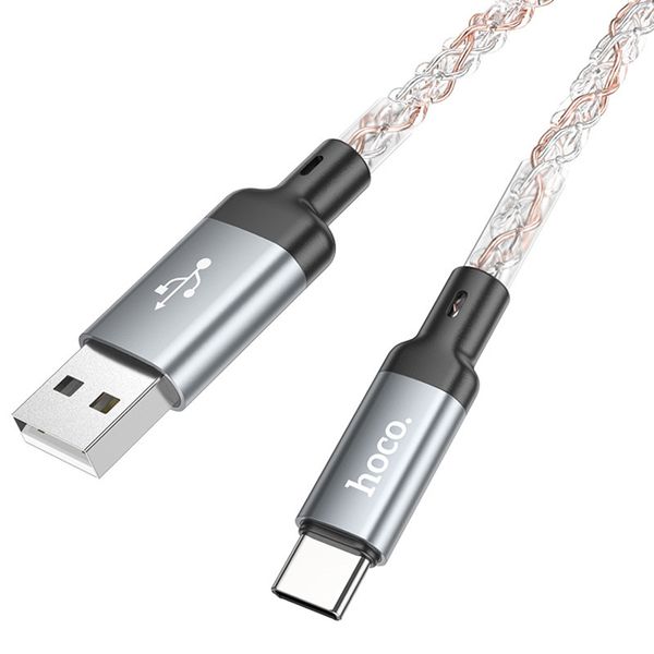 Дата кабель Hoco U112 Shine 2.4A USB to Type-C (1m) 69099 фото