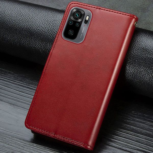 Кожаный чехол книжка GETMAN Gallant (PU) для Xiaomi Redmi Note 10 / Note 10s 43340 фото