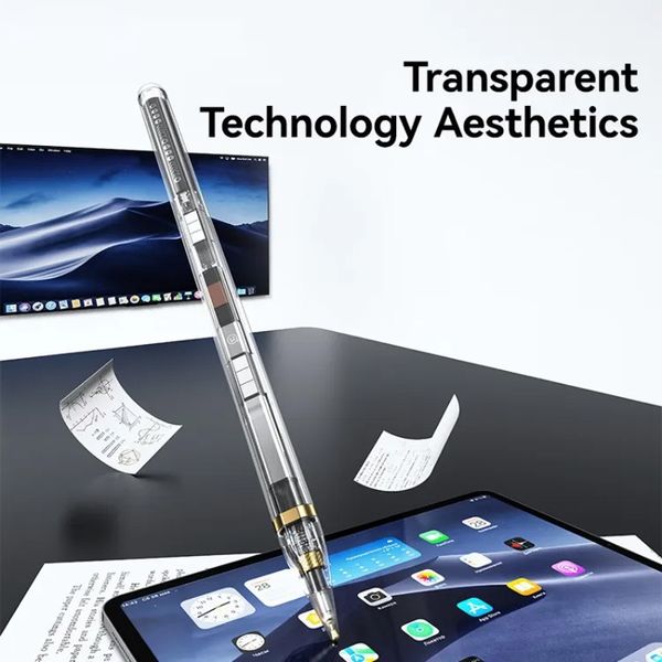 Стилус Usams US-ZB264 Transparent Magnetic Charding Tilt-sensitive Active Touch for iPad 70777 фото