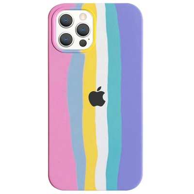 Чохол Silicone case Full Rainbow для Apple iPhone 13 Pro (6.1") 50320 фото