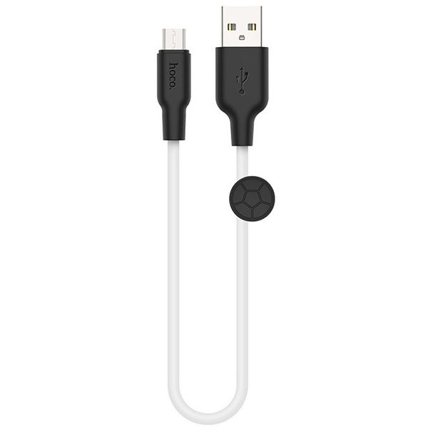 Дата кабель Hoco X21 Plus Silicone MicroUSB Cable (0.25m) 33968 фото