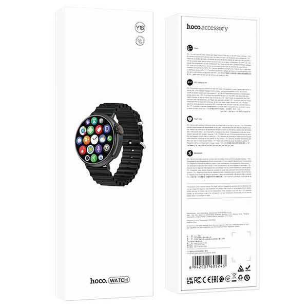 Смарт-часы Hoco Smart Watch Y18 Smart sports watch (call version) 66170 фото