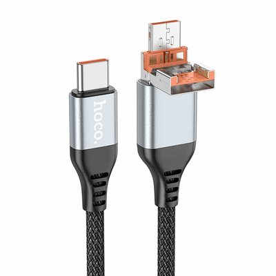 Дата кабель Hoco U128 Viking 2in1 USB/Type-C to Type-C (1m) 67557 фото