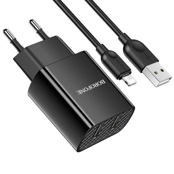 МЗП Borofone BA53A Powerway (2USB/2.1A) + Lightning 55345 фото