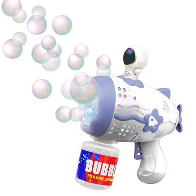 Пістолет з мильними бульбашками Astronaut Bubble Gun Music+50ml bottle (4хАА не входят в комплект) 70619 фото