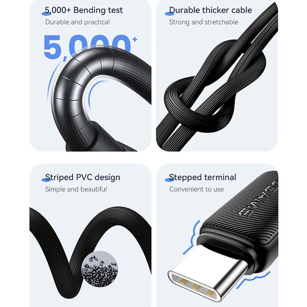 Дата кабель USAMS US-SJ688 USB to Type-C 3A KY Series (1m) 70752 фото