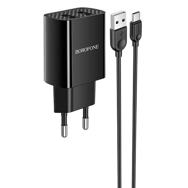 СЗУ Borofone BA53A Powerway (2USB/2.1A) + Type-C 55347 фото