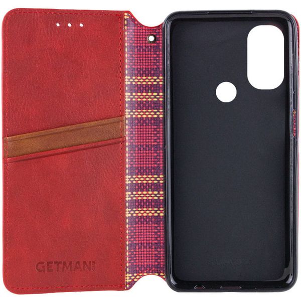 Кожаный чехол книжка GETMAN Cubic (PU) для Motorola Moto E40 67089 фото