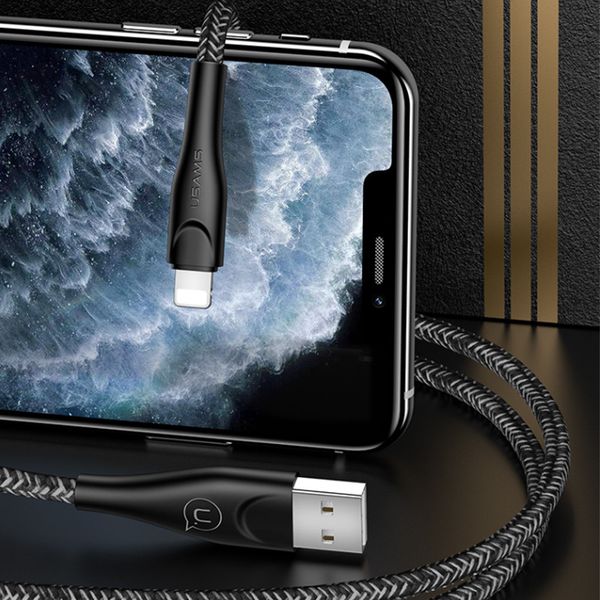 Дата кабель Usams US-SJ391 U41 Lightning Braided Data and Charging Cable 1m 34456 фото