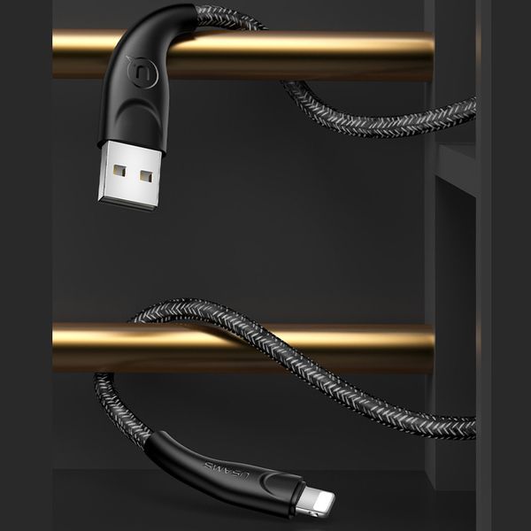 Дата кабель Usams US-SJ391 U41 Lightning Braided Data and Charging Cable 1m 34456 фото